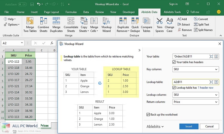 Ablebits Ultimate Suite for Excel Business Edition 2024.2.3515.2138 PC Software