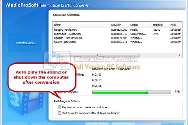 Free YouTube To MP3 Converter v4.4.46.1127 free download