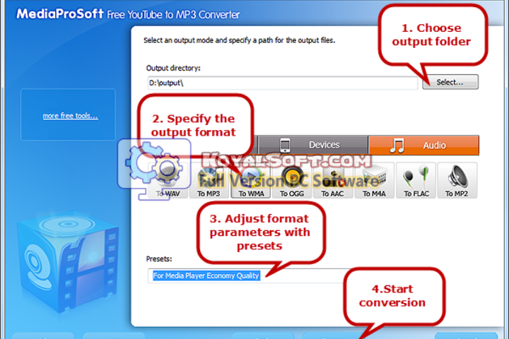 Free YouTube To MP3 Converter v4.4.46.1127 for pc software