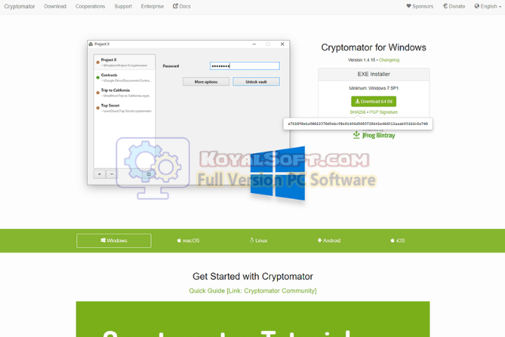 Cryptomator 2026 v1.18.0  for pc software