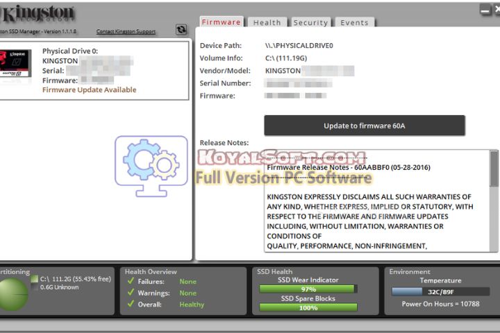 Kingston SSD Manager 2026 v1.5.6.1 for pc software